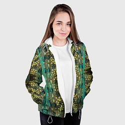 Куртка с капюшоном женская Крокодил, цвет: 3D-белый — фото 2