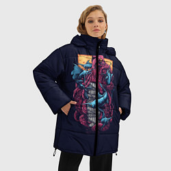 Куртка зимняя женская Octopus, цвет: 3D-черный — фото 2