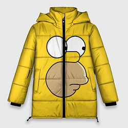 Куртка зимняя женская Лицо Гомера, цвет: 3D-светло-серый