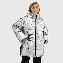Куртка зимняя женская Белая сакура, цвет: 3D-красный — фото 2