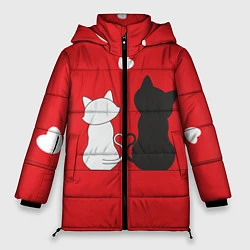 Куртка зимняя женская Cat Love, цвет: 3D-красный