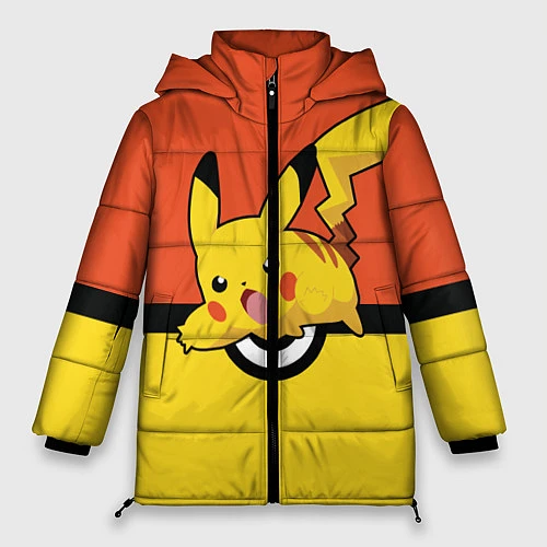 Женская зимняя куртка Pikachu / 3D-Светло-серый – фото 1