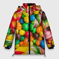 Куртка зимняя женская Сладкие конфетки, цвет: 3D-красный