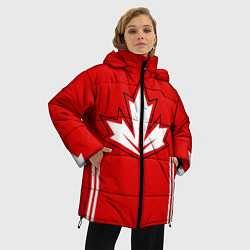 Куртка зимняя женская Сборная Канады: домашняя форма, цвет: 3D-красный — фото 2