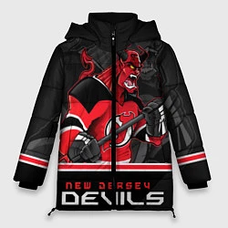Куртка зимняя женская New Jersey Devils, цвет: 3D-черный