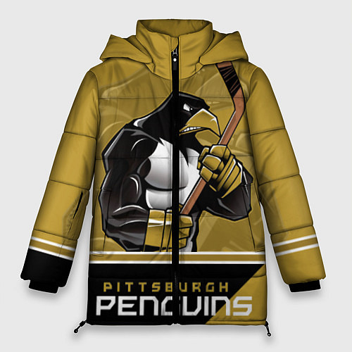 Женская зимняя куртка Pittsburgh Penguins / 3D-Светло-серый – фото 1
