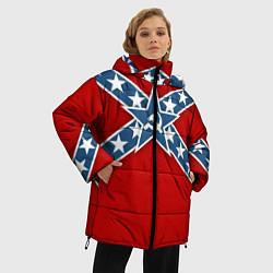 Куртка зимняя женская Флаг советской конфедерации, цвет: 3D-светло-серый — фото 2