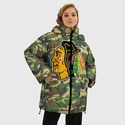 Куртка зимняя женская Blackhawks Camouflage, цвет: 3D-красный — фото 2