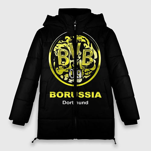 Женская зимняя куртка Borussia Dortmund / 3D-Светло-серый – фото 1