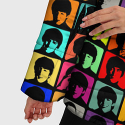 Куртка зимняя женская The Beatles: pop-art, цвет: 3D-светло-серый — фото 2