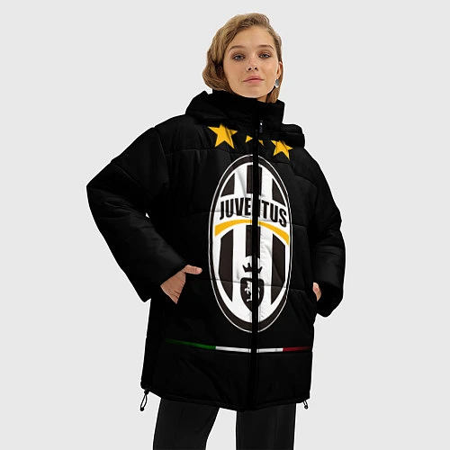 Женская зимняя куртка Juventus: 3 stars / 3D-Красный – фото 3