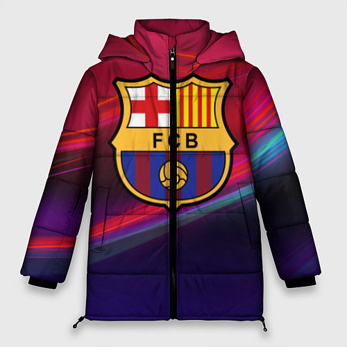 Женская зимняя куртка ФК Барселона / 3D-Светло-серый – фото 1
