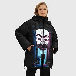 Куртка зимняя женская Mr Robot: Anonymous, цвет: 3D-черный — фото 2