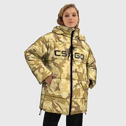 Куртка зимняя женская CS GO: Dust, цвет: 3D-красный — фото 2