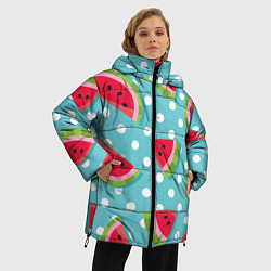 Куртка зимняя женская Арбузный рай, цвет: 3D-черный — фото 2
