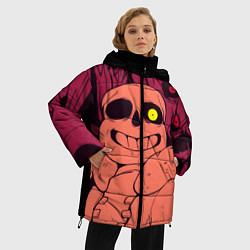 Куртка зимняя женская Sans Undertale, цвет: 3D-черный — фото 2