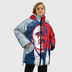 Куртка зимняя женская Пабло Эскобар, цвет: 3D-красный — фото 2