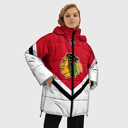 Куртка зимняя женская NHL: Chicago Blackhawks, цвет: 3D-черный — фото 2