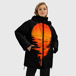 Куртка зимняя женская Отражение Солнца, цвет: 3D-светло-серый — фото 2