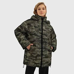 Куртка зимняя женская Камуфляж рыбака, цвет: 3D-красный — фото 2
