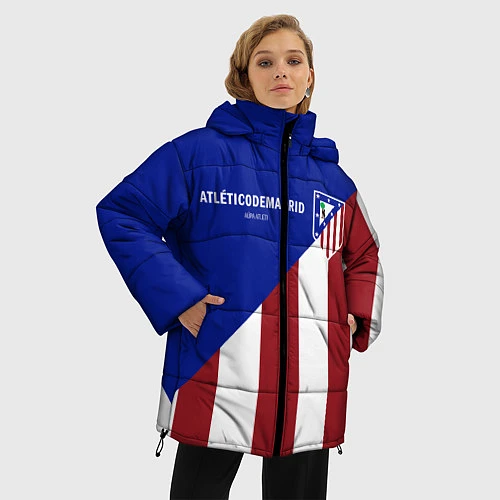 Женская зимняя куртка FC Atletico Madrid / 3D-Красный – фото 3