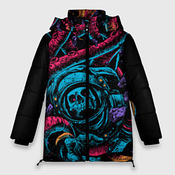Куртка зимняя женская Космический осьминог, цвет: 3D-светло-серый