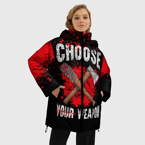 Женская зимняя куртка Choose Your Weapon / 3D-Светло-серый – фото 3