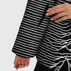 Куртка зимняя женская Joy Division: Unknown Pleasures, цвет: 3D-черный — фото 2