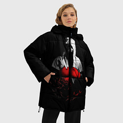 Куртка зимняя женская Мертвый боксер, цвет: 3D-черный — фото 2