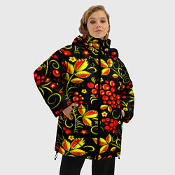 Куртка зимняя женская Хохлома, цвет: 3D-черный — фото 2