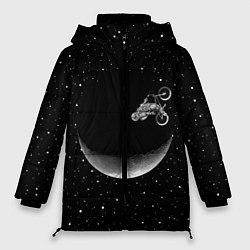Куртка зимняя женская Астронавт байкер, цвет: 3D-светло-серый