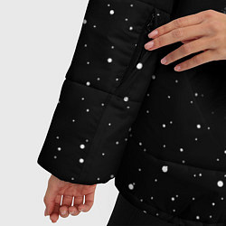 Куртка зимняя женская Космический кот, цвет: 3D-черный — фото 2