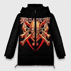 Куртка зимняя женская Megadeth: Gold Skull, цвет: 3D-черный