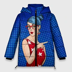 Куртка зимняя женская Pop Art Girl, цвет: 3D-черный