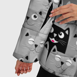 Куртка зимняя женская Котейки, цвет: 3D-светло-серый — фото 2
