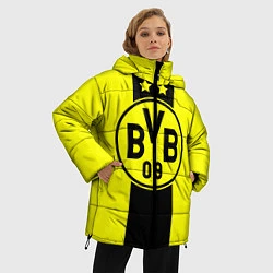 Куртка зимняя женская BVB FC: Yellow line, цвет: 3D-черный — фото 2