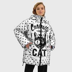 Куртка зимняя женская Curiosity Cat, цвет: 3D-черный — фото 2