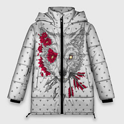 Куртка зимняя женская Волчья ярость, цвет: 3D-черный