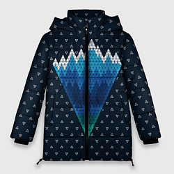 Куртка зимняя женская Геометрические горы, цвет: 3D-светло-серый