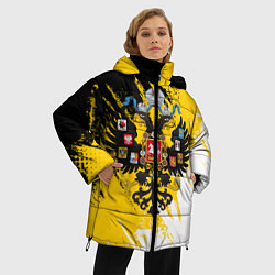 Куртка зимняя женская Имперский флаг и герб, цвет: 3D-черный — фото 2