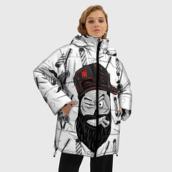 Куртка зимняя женская Барбер Борода, цвет: 3D-черный — фото 2
