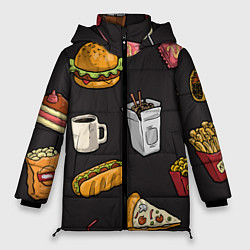 Куртка зимняя женская Food, цвет: 3D-черный