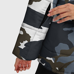 Куртка зимняя женская Камуфляж пятнистый: темно-синий/белый, цвет: 3D-черный — фото 2