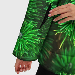 Куртка зимняя женская Зелёная ель, цвет: 3D-черный — фото 2