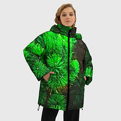 Куртка зимняя женская Зелёная ель, цвет: 3D-черный — фото 2
