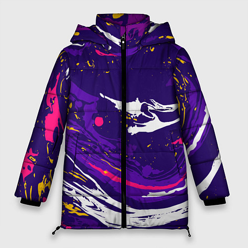 Женская зимняя куртка Фиолетовый акрил / 3D-Светло-серый – фото 1
