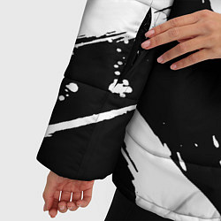 Куртка зимняя женская Чёрно-белый, цвет: 3D-черный — фото 2