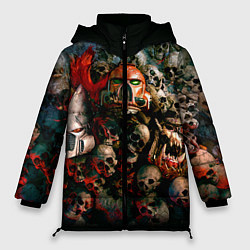 Куртка зимняя женская Warhammer 40k: Skulls, цвет: 3D-светло-серый
