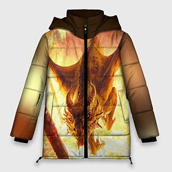 Куртка зимняя женская Дракон, цвет: 3D-красный