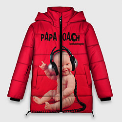 Куртка зимняя женская Paparoach: Music Kid, цвет: 3D-красный